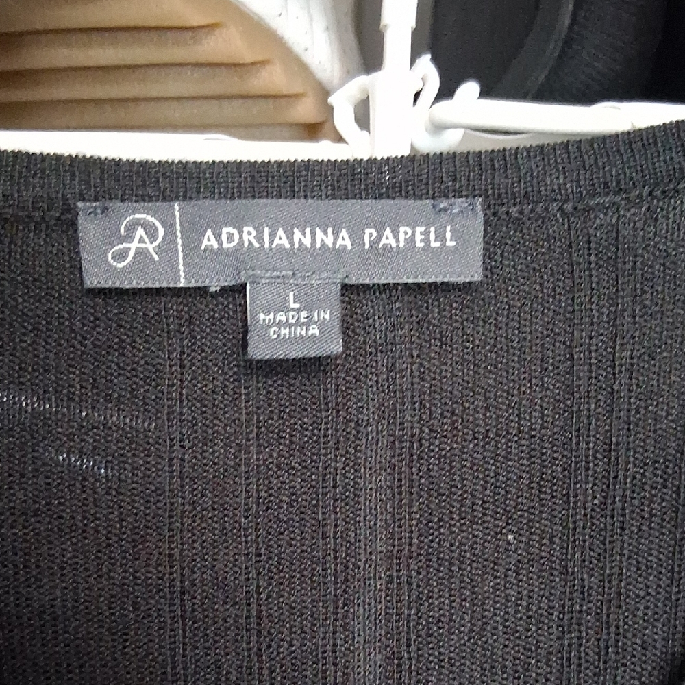 Adrianna Papell Black V-Neck Sweater - Picture 2 of 4